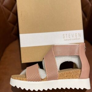 Steven By Steve Madden Pink Perforated Sandals